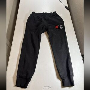 Mens Champion Tech Fleece Black Joggers Sweatpants Medium